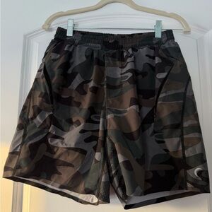 ZYIA Men's Camo Board Shorts - Black, Gray, and Brown